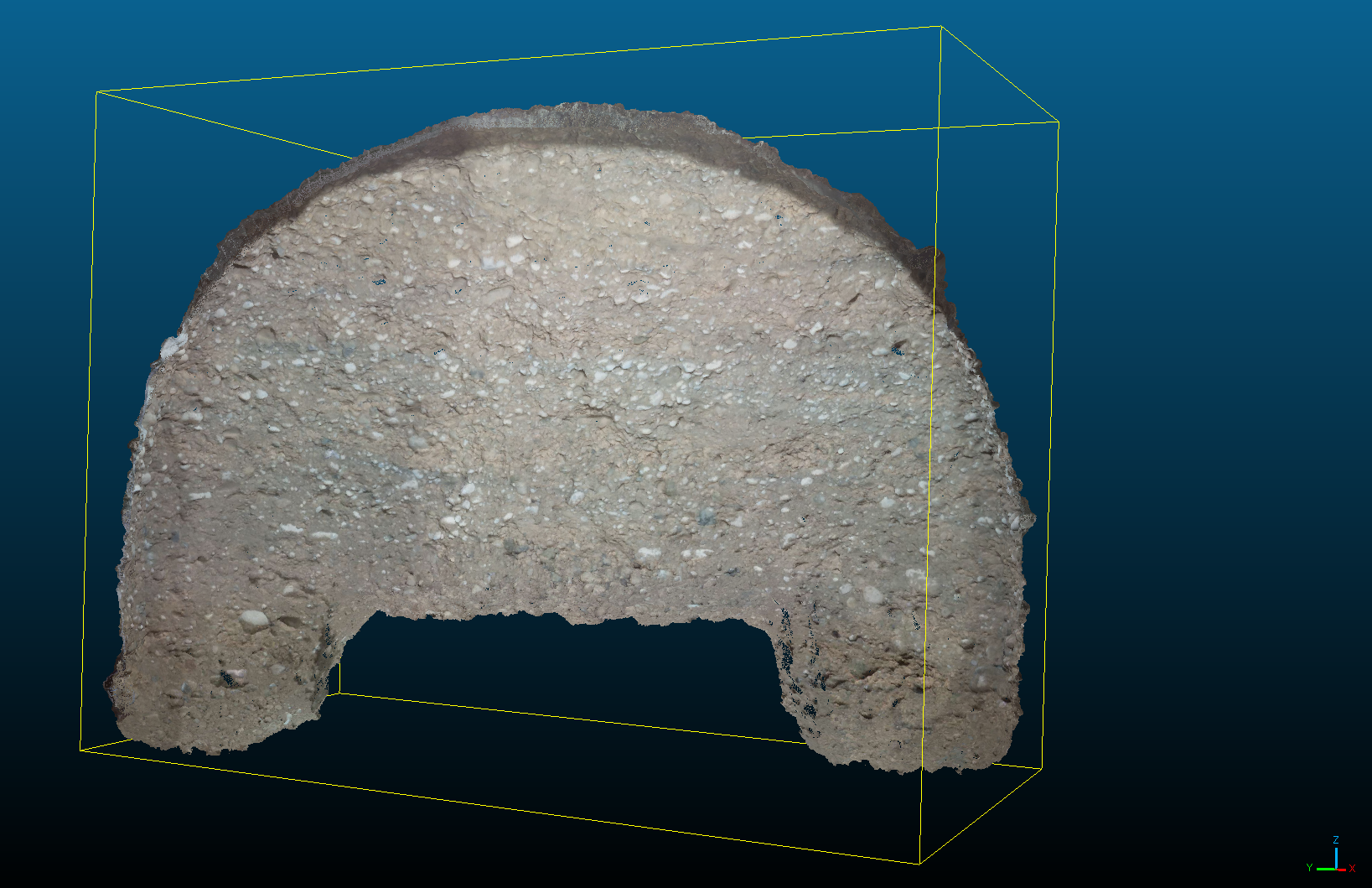 The cloud of the front of the tunnel excavation