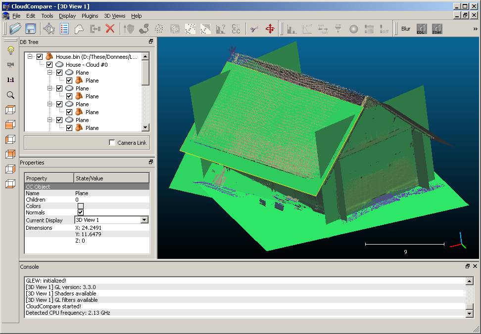 qRansacSD plugiin output (planes only)